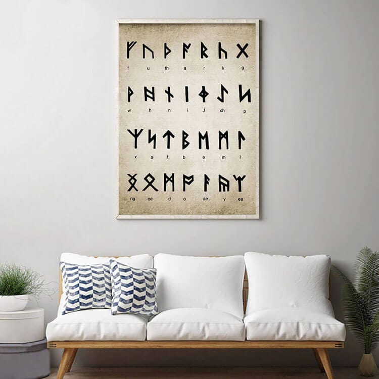 Affiche Viking - Alphabet Runique