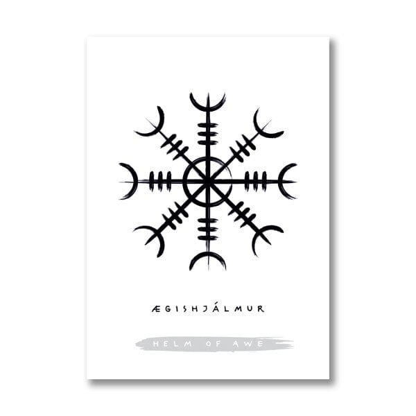 Affiche Viking - Vegvisir Aegishjalmur / 13 x 18 cm