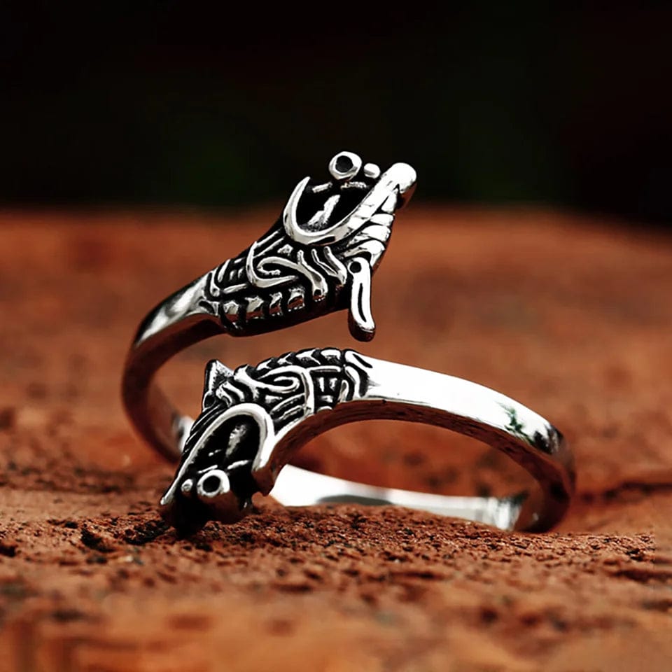 Bague Ajustable Dragon Viking