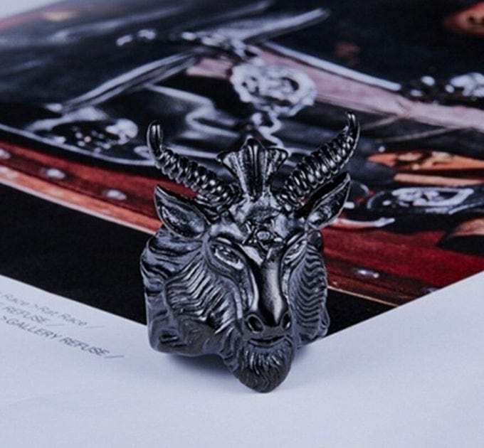 Bague Baphomet Noir / 7