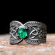 Bague Celtique Pierre Verte