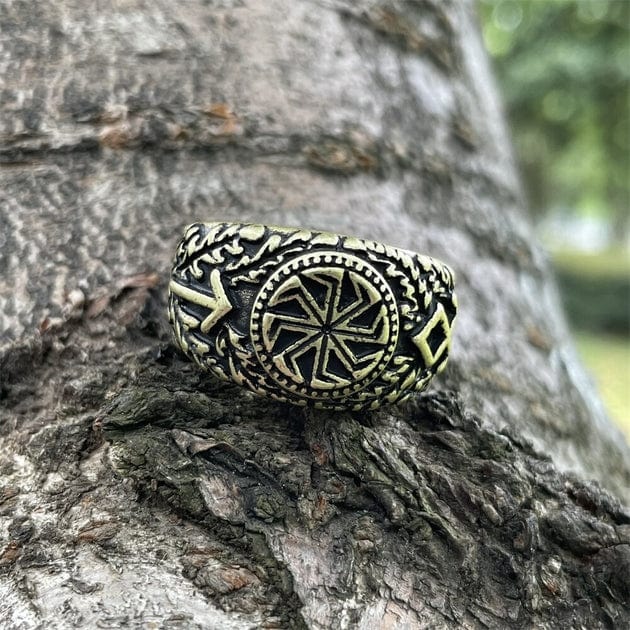 Bague Kolovrat - Symbole Viking Or