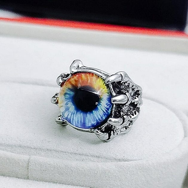 Bague œil de Dragon Arc-en-ciel