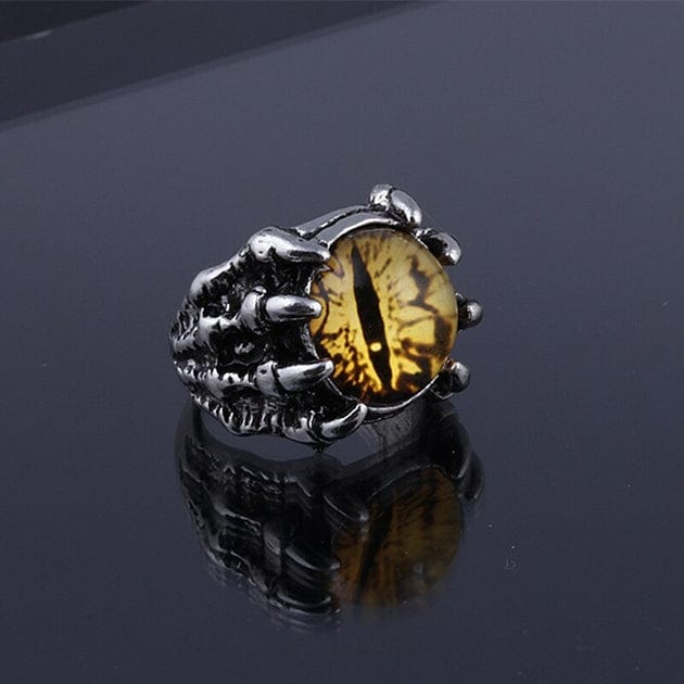 Bague œil de Dragon Jaune