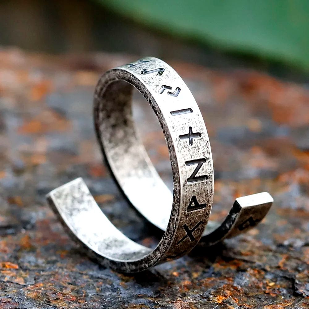 Bague Runes Viking Ajustable