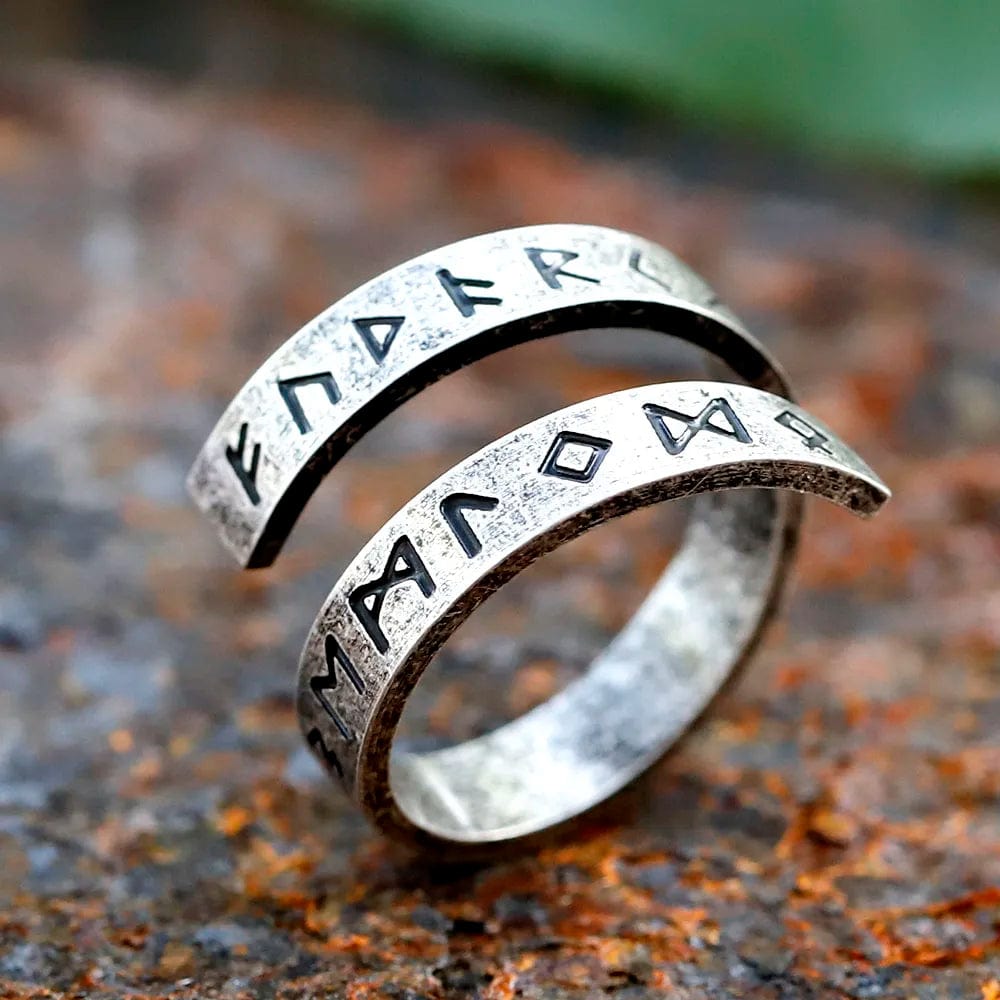 Bague Runes Viking Ajustable Moderne / 7