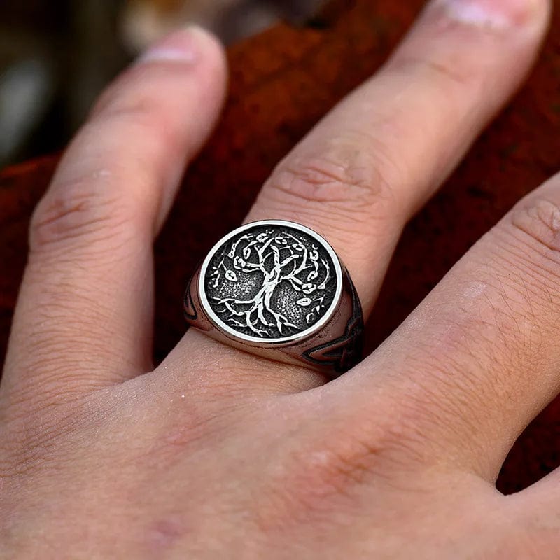 Bague Viking Yggdrasil, l'arbre monde