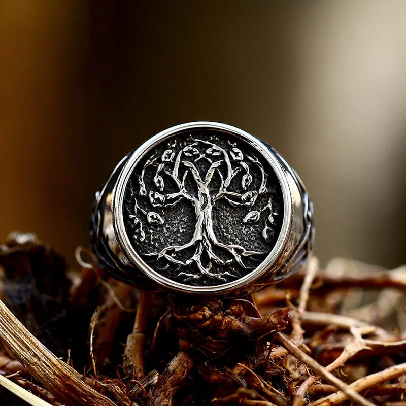 Bague Viking Yggdrasil, l'arbre monde