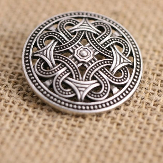 Broche de Viking - Double Nœud de Bowen Argent