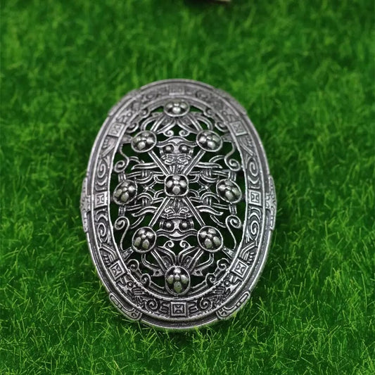 Broche Viking - Yggdrasil l'Arbre Monde Argent