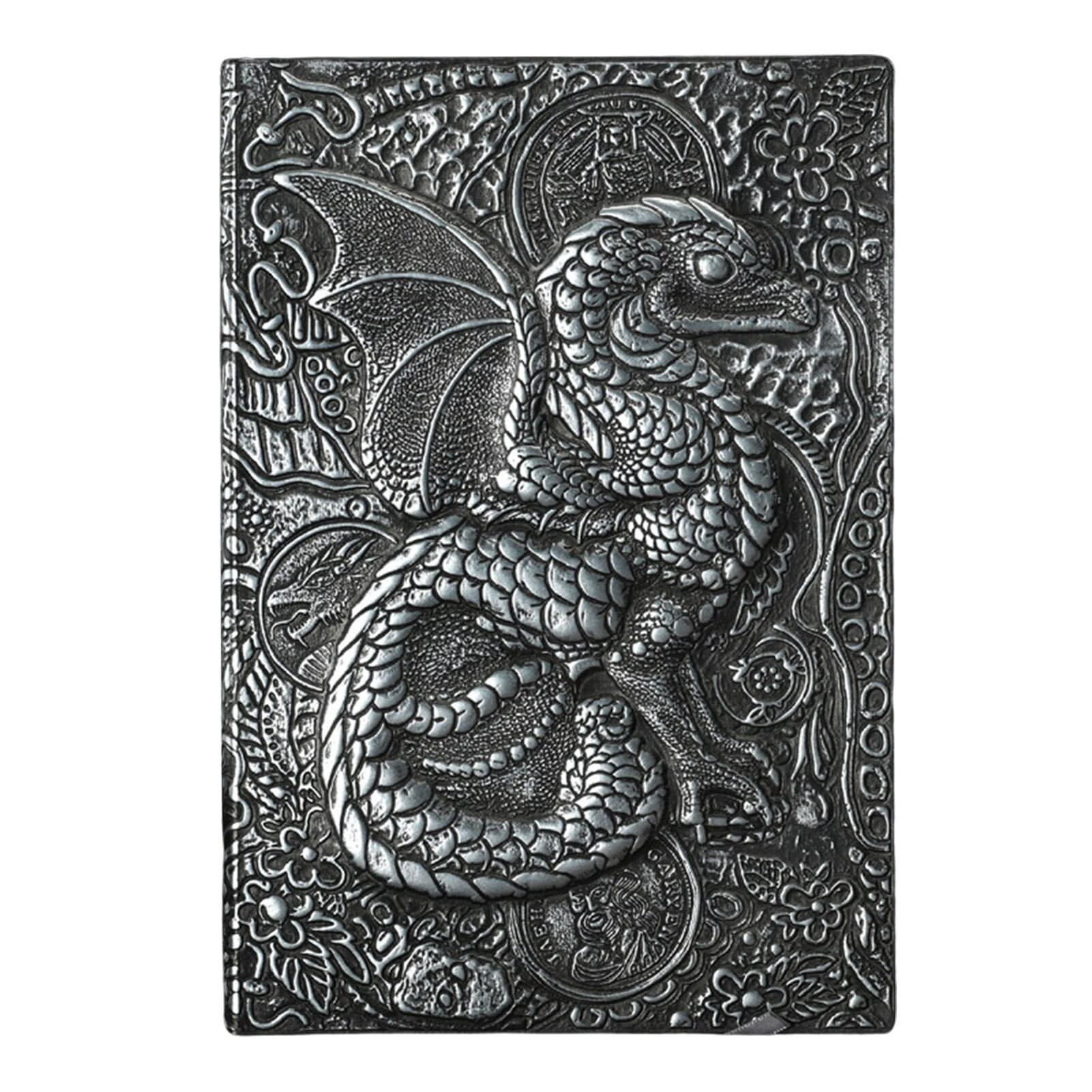 Carnet Wyverne en Relief Argent