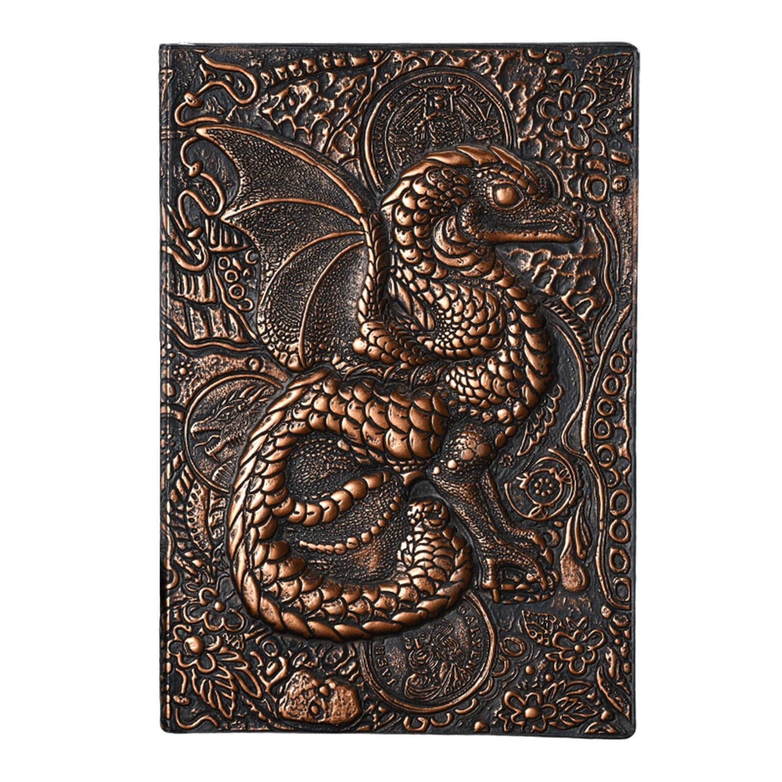 Carnet Wyverne en Relief Bronze