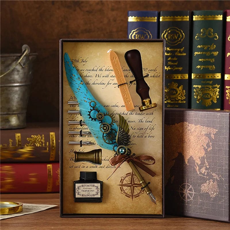 Coffret Calligraphie Steampunk Cyan