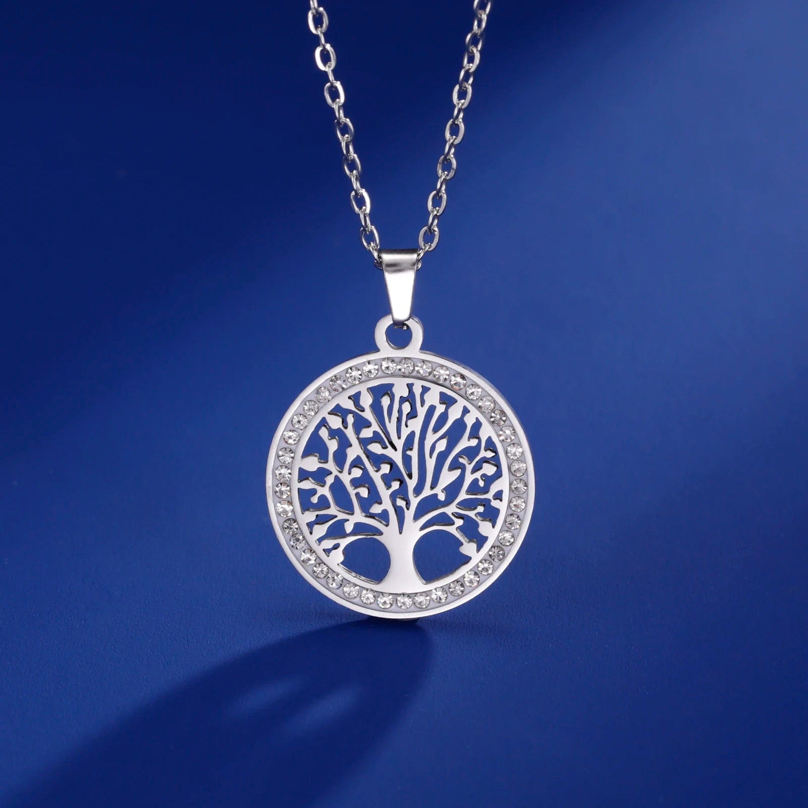 Collier arbre de vie Argenté & Zircon