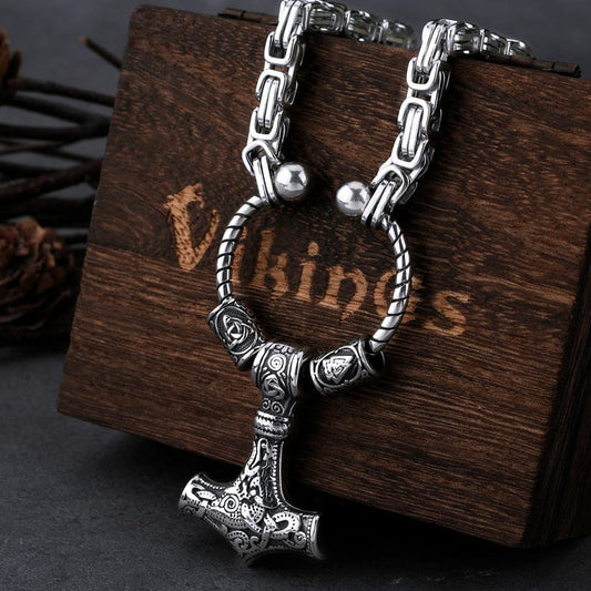 Collier Viking - Marteau de Thor Runique