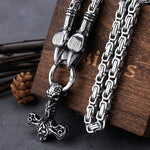 Collier Viking Mjöllnir - Têtes de Corbeaux - Vignette | Médiéfan