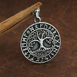 Pendentif Yggdrasil & Runes Viking - Vignette | Médiéfan