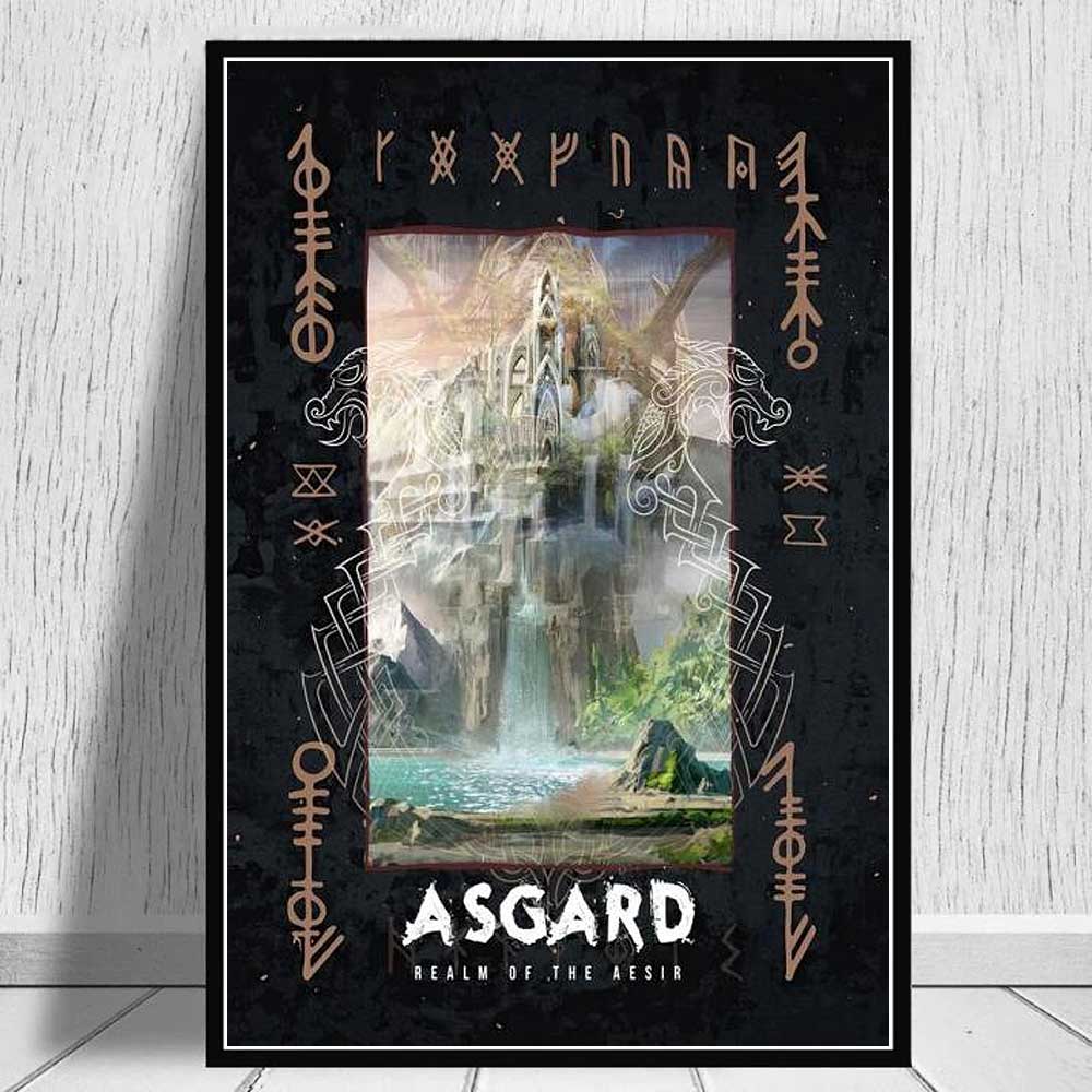 Poster Mythologie Nordique Asgard / 20 x 30 cm