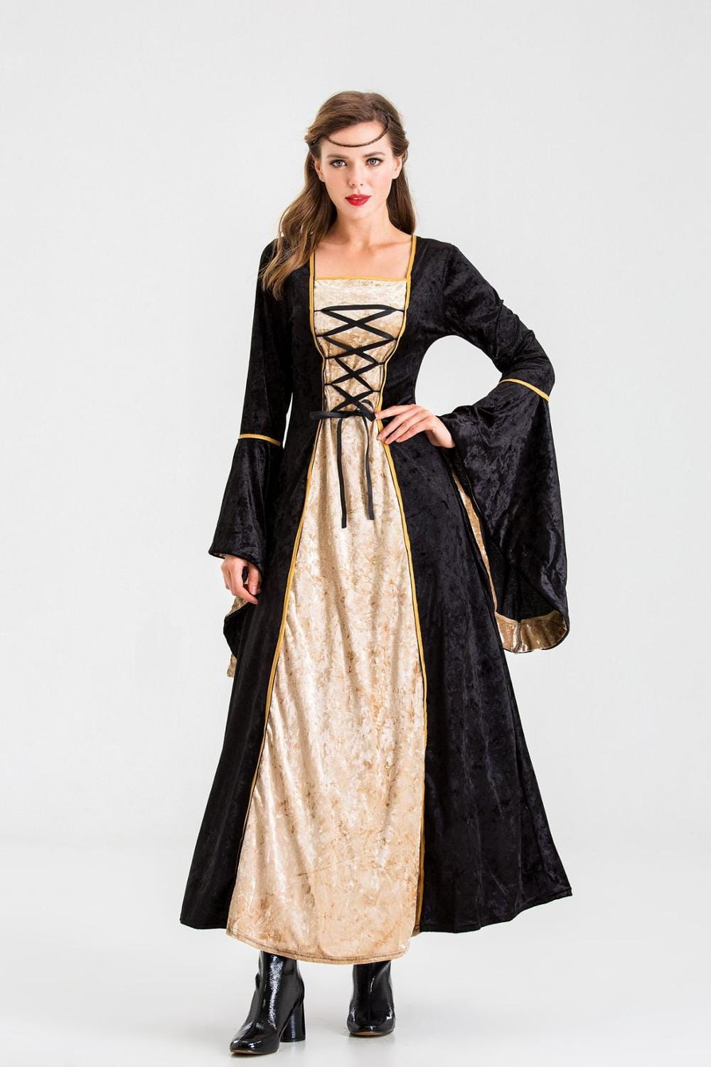 Robe de Princesse Médiévale Noir / S