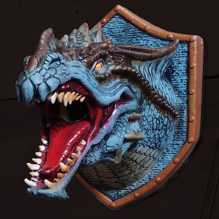 Trophée - Tête de Dragon Dragon bleu